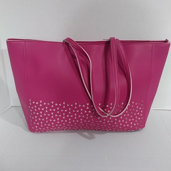Bath & Body Works VIP Hot Pink Cutlet Tote Bag With Shine On Coin Pouch *NWT* - Picture 5 of 12